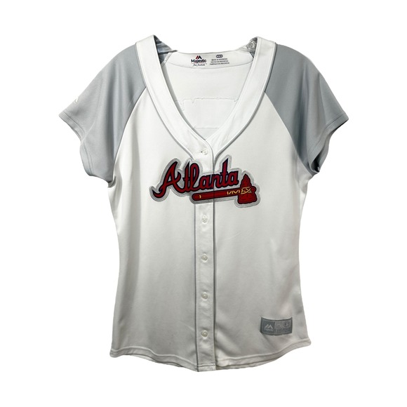 Majestic Tops - Majestic Atlanta Braves Freddie Freeman #5 Jersey Women Medium MLB Baseball 1194